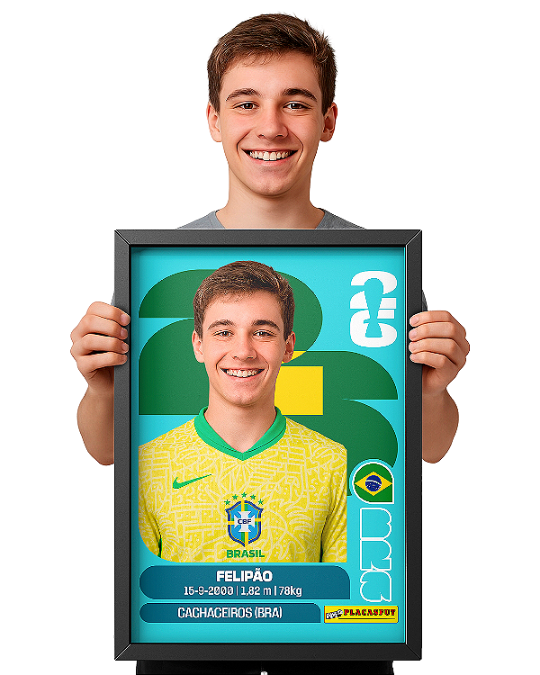 Quadro (SUA FOTO) Jogador Estilo Figurinha 2026