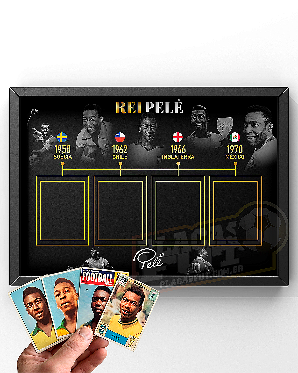 Quadro Pelé + Figurinhas PARA COLAR