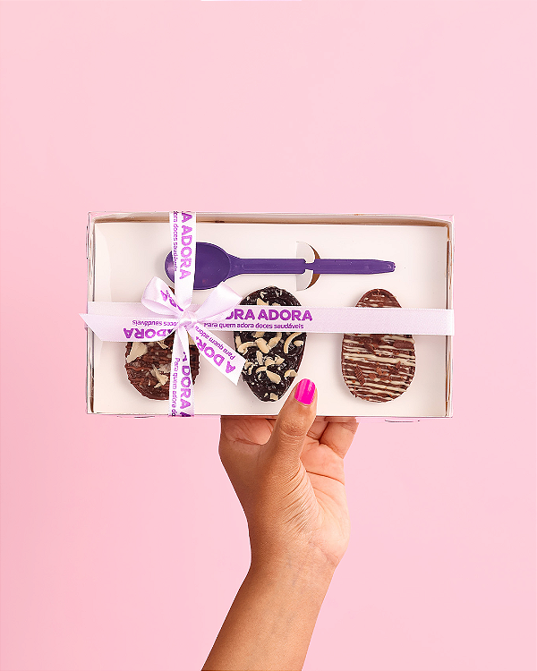 Trio de Mini Ovos Zero Veganos 110g – Zero Açúcar Refinado, Zero Póliol, Zero Glúten, Zero Lácteos, Low Carb e Vegano.