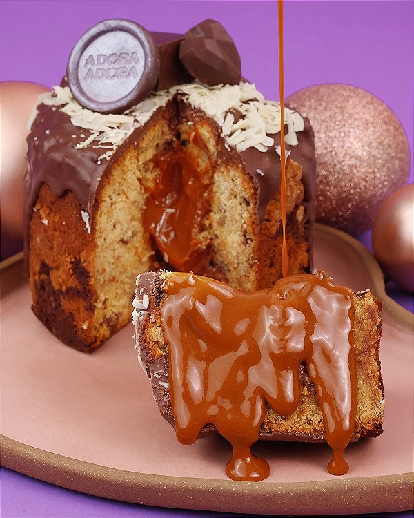 Mini Panetone com Gotas de Chocolate com Recheio de Doce de Leite 200g – Zero Açúcar, Zero Glúten, Zero Lactose e Low Ca