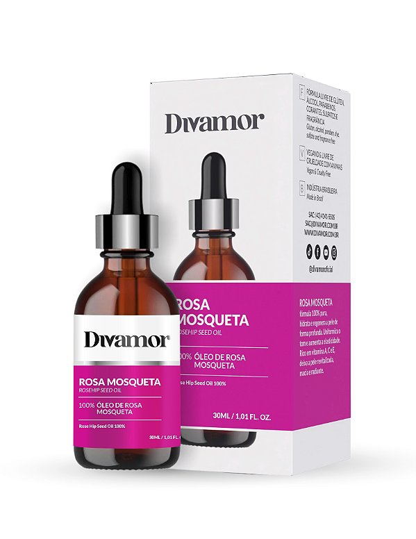 Sérum Clareador e Cicatrizante Rosa Mosqueta 100%