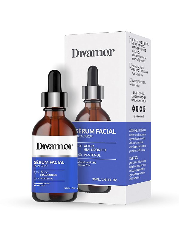 Sérum Hidratação Intensa Ácido Hialurônico 2,5% + Pantenol 2,5%