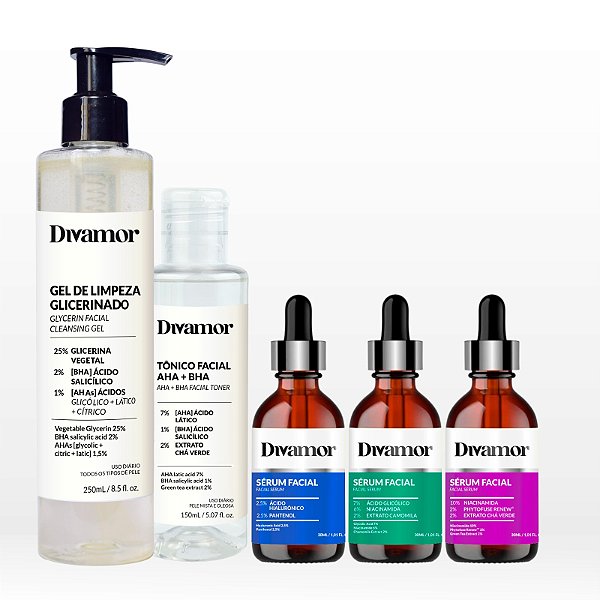 2 - Sabonete Demaquilante / Tônico Facial / Ácido Glicólico / Niacinamida