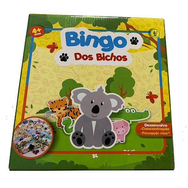 Bingo dos Bichos Brinquedo Educativo