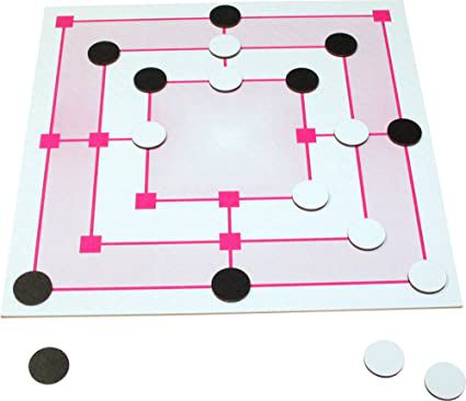 Jogo de Damas e Trilha 30 x 30 cm