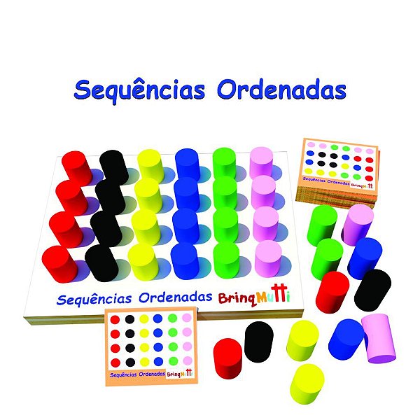 Jogo Educativo Sequências Ordenadas em Madeira Brinqmutti
