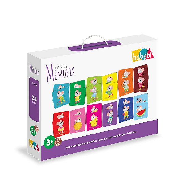 Jogo Da Memoria Ratinhos Memorix Brinquedo Educativo - BABEBI