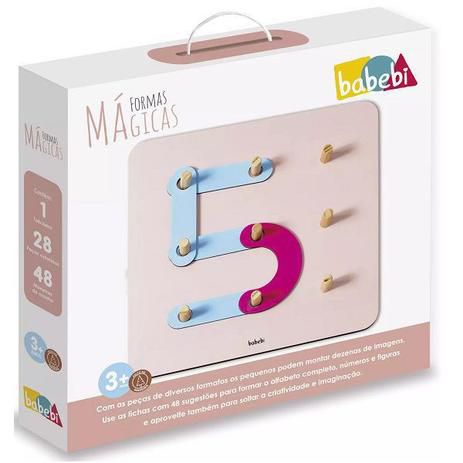 Brinquedo Educativo Formas Magicas Encaixe Madeira - Babebi