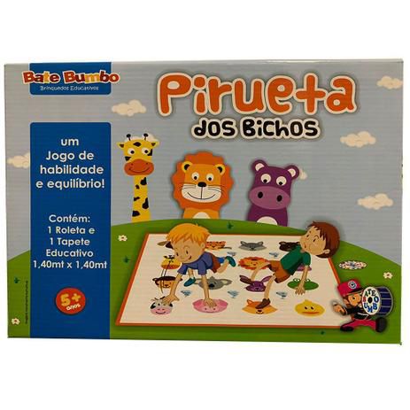 Pirueta Bichos Brinquedo Educativo e Pedagógico - Bate Bumbo