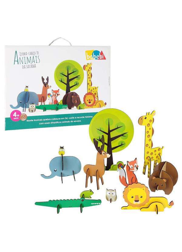 Quebra-Cabeças 3D Animais da Savana