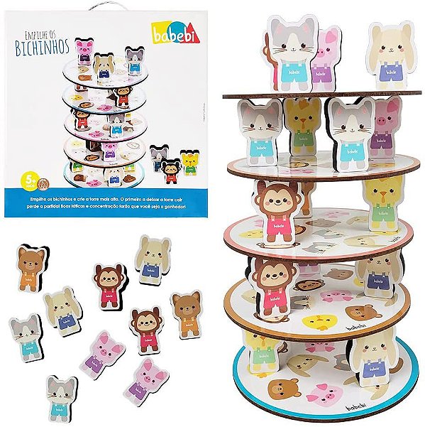 Brinquedo Educativo Empilhe os Bichinhos
