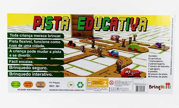 Pista Educativa em Madeira Brinqmutti
