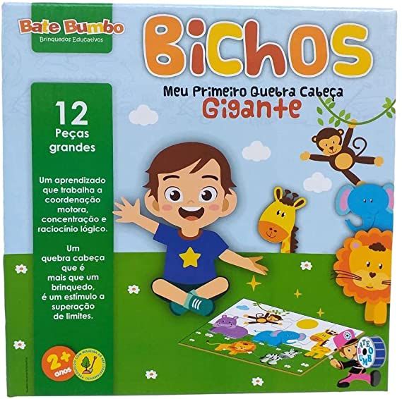 Meu Primeiro Quebra-cabeça Gigante Bichos - Bate Bumbo
