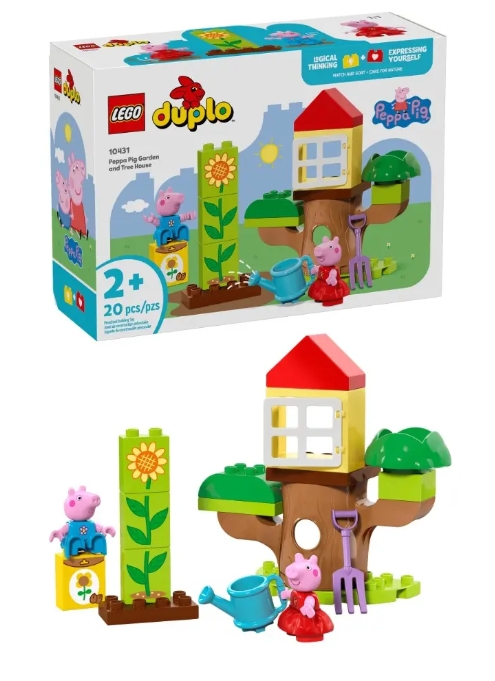 Brinquedo LEGO® Duplo® Peppa para jardim e casa na árvore 10431