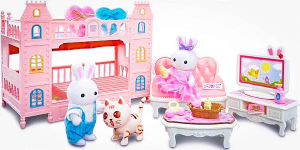 Casinha Feliz quarto e sala zooptoys