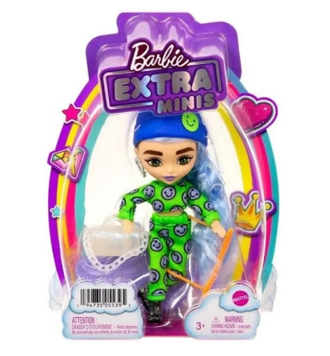 Boneca Barbie EXTRA Mini Blusa Verde Smile Mattel HGP62