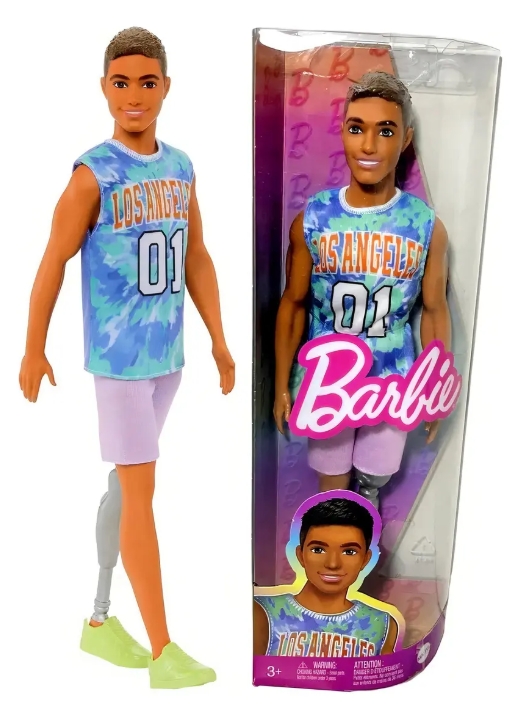 Boneco Ken Fashionistas 212 Perna Protética Hjt11 Mattel