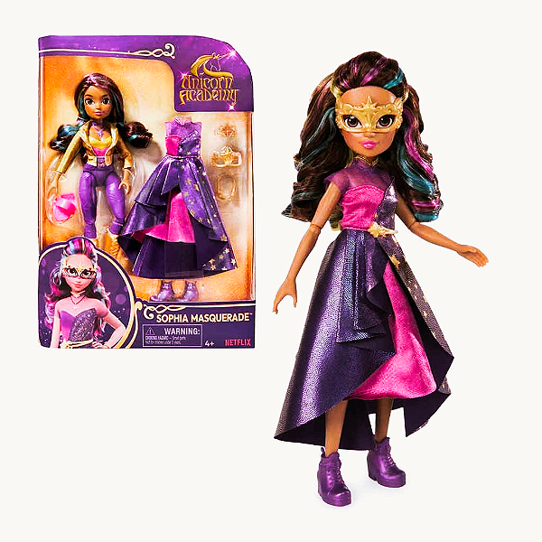 Boneca Sophia Deluxe com Roupa Academia Unicórnio 24cm Sunny
