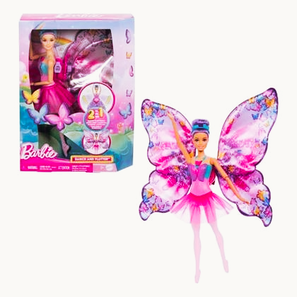 Boneca Barbie Mágica 2 em 1 Bailarina/Borboleta - Mattel