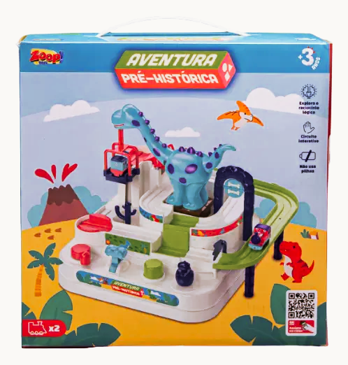 Pista Interativa Infantil Aventura Dinossauro Pré-histórica Sem Pilhas Presente interativo - Zoop Toys