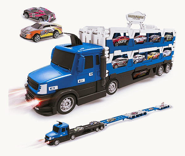 Caminhão 2x1 Race & Truck Police 211cm Flash Wheels