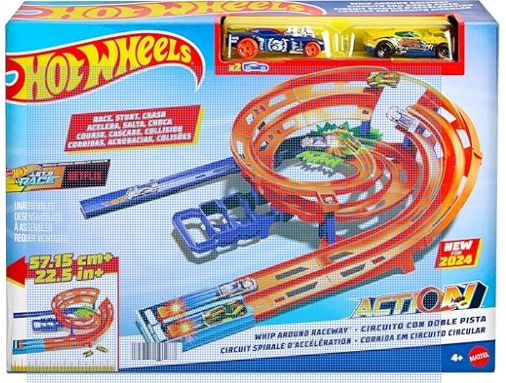 Pista Hot Wheels com Carrinhos - Corrida em Circuito Circular - Action - Mattel