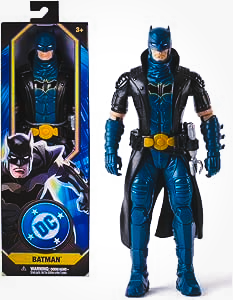 Boneco DC Batman Azul Com Sobretudo Preto Articulado 30cm - Sunny