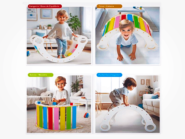 Gangorra Pikler Mdf Infantil Múltiplas Funções