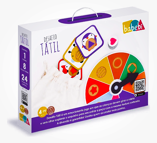 Desafio Tátil Babebi Jogo Sensorial Educativo Roleta Textura