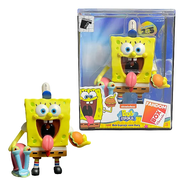 Boneco Fandom Box Bob Esponja Gary Colecionável Líder