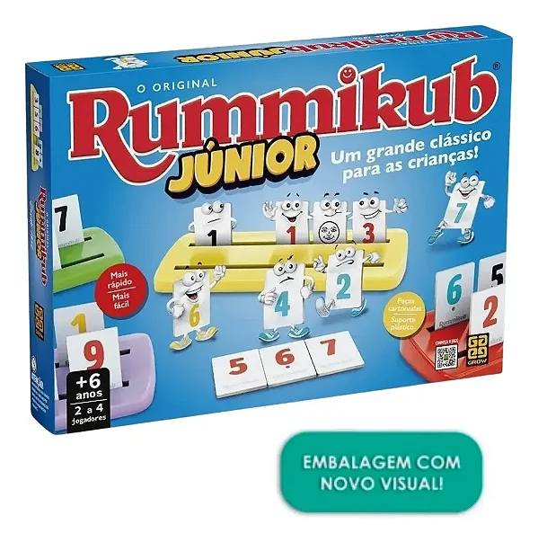 Jogo De Estratégia Rummikub Junior Original Grow 03513