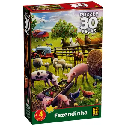 Quebra-cabeça 30 peças Fazendinha - Grow