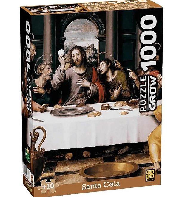 Quebra cabeca santa ceia 1000 pecas grow