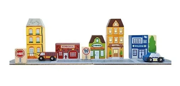 Blocos De Montar Cidade Ref. 210 - Newart Toys