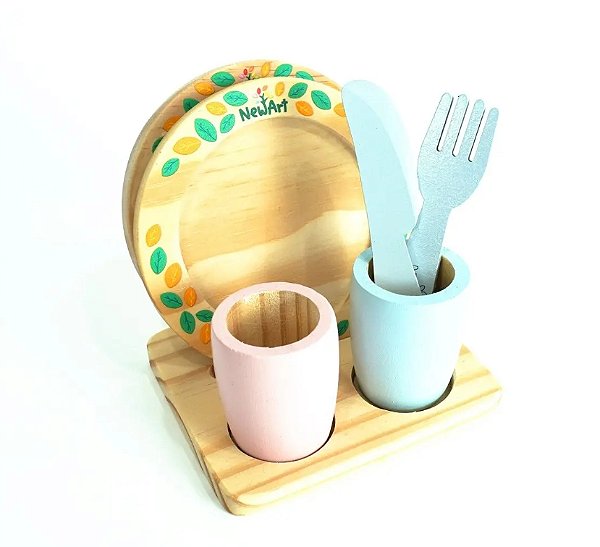 Brinquedo de Madeira Kit Utensílios - New Art Toys