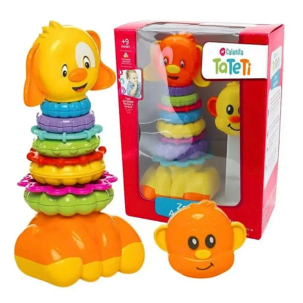 Brinquedo Infantil Zoo Argolas Para Montar Didático - Tateti