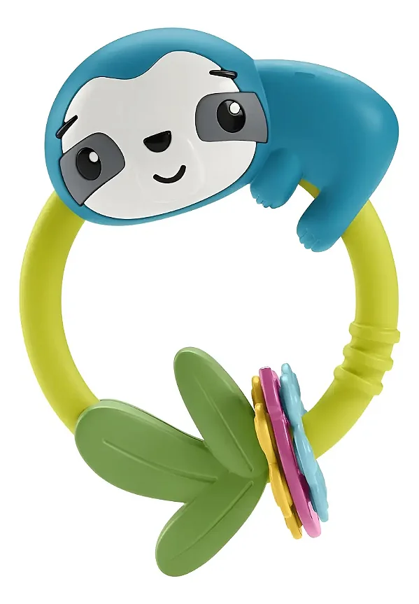 Chocalho Fisher-Price Newborn Bicho Preguiça Colorido