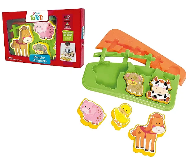 Brinquedo rancho animado quebra cabeça educativo - Ta Te Ti