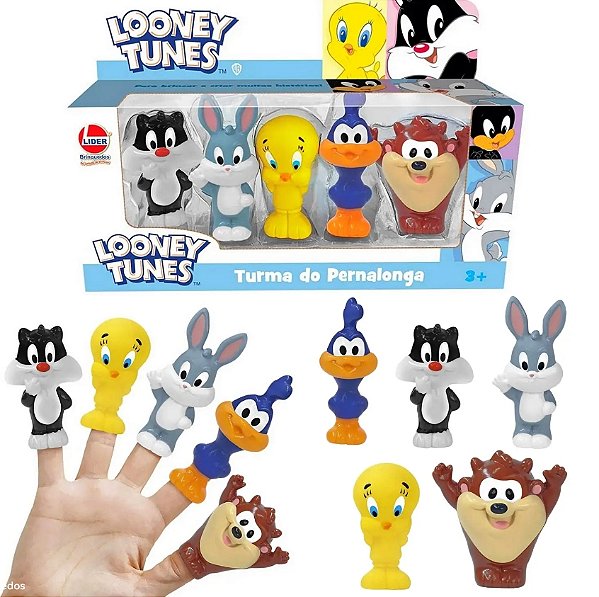 Dedoches Looney Tunes 5 Fantoches Miniaturas Para Brincar - Lider Brinquedos