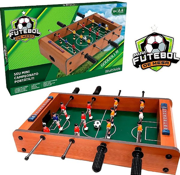 Futebol Pebolim de Mesa Infantil Portátil Multikids - BR2072