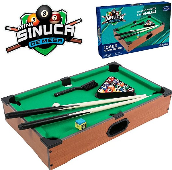 Jogo de Sinuca Mesa de bilhar portátil Multikids - BR2074