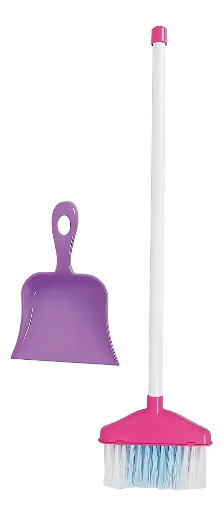 Kit de Limpeza Infantil Rosa Maral Vassoura e Pá - Maral