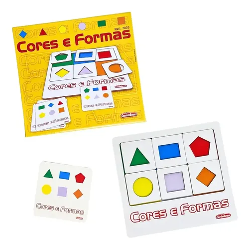 Brinquedo Educativo Cores e Formas Carimbras