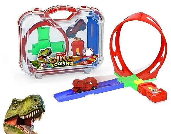 Brinquedo Pista de Carrinho Radical Maleta Dino Looping - Pakitoys