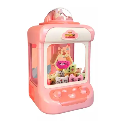 Maquina de diversao zoop toys pega pelúcia - rosa