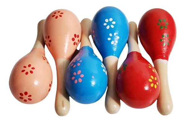 Maraca em madeira (valor unitário)