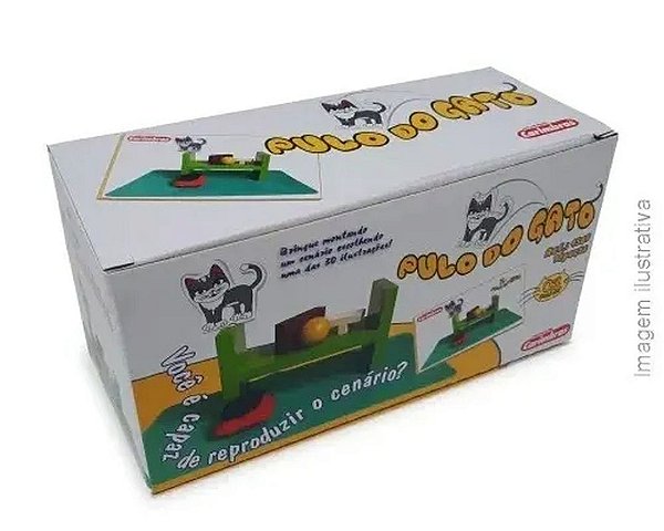 Jogo Educativo Pulo do Gato em madeira