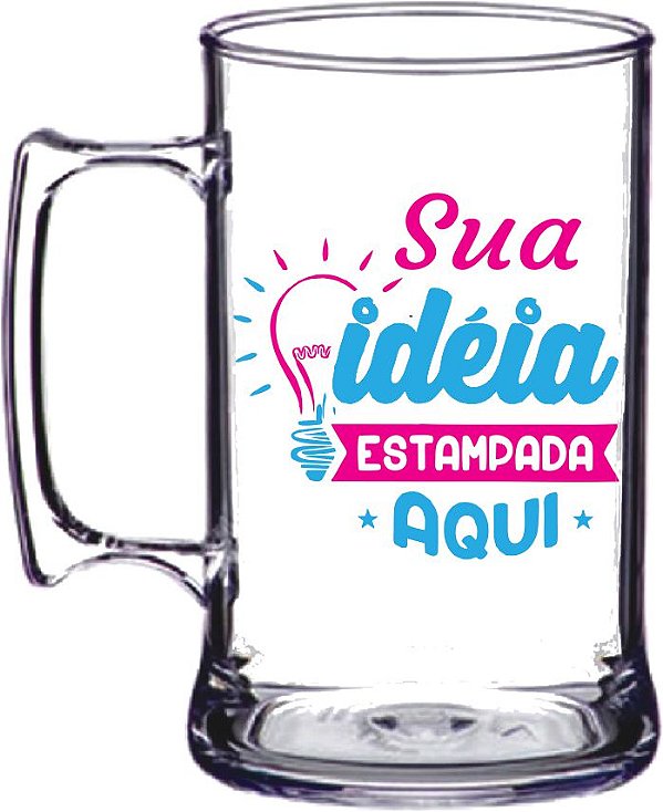 50 CANECAS PS CRISTAL 300 ML PERSONALIZADAS
