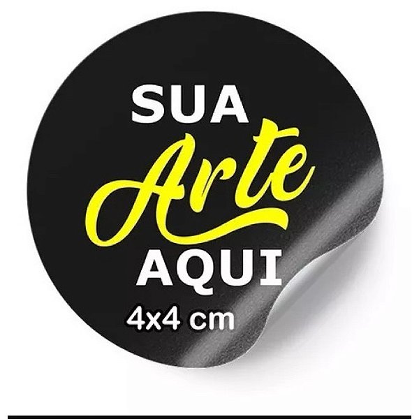 Etiqueta Adesivo Redondo 4cm Personalizada Sua Marca