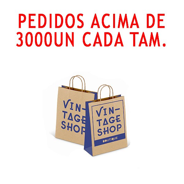 Sacolas Papel Kraft Personalizada Com Sua Logo P M G GG